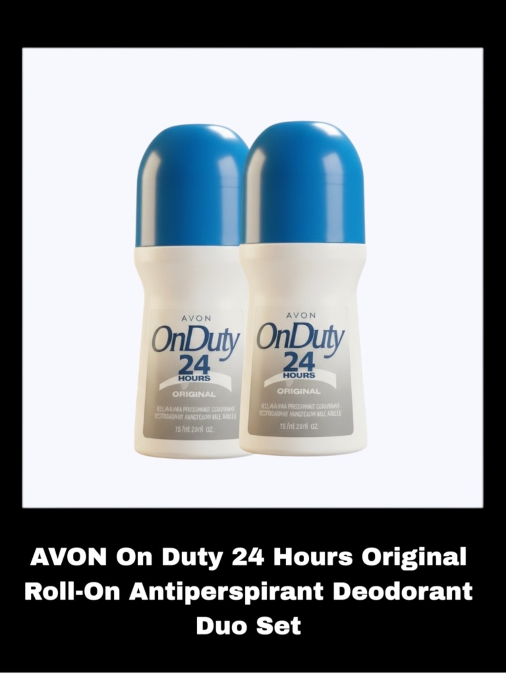 AVON On Duty 24 Hours Original Roll-On Antiperspirant Deodorant Duo Set